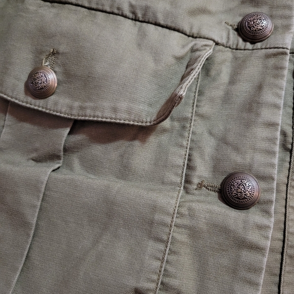 ZARA women's khaki & green army jacket, trench coat - Picture 5 of 6